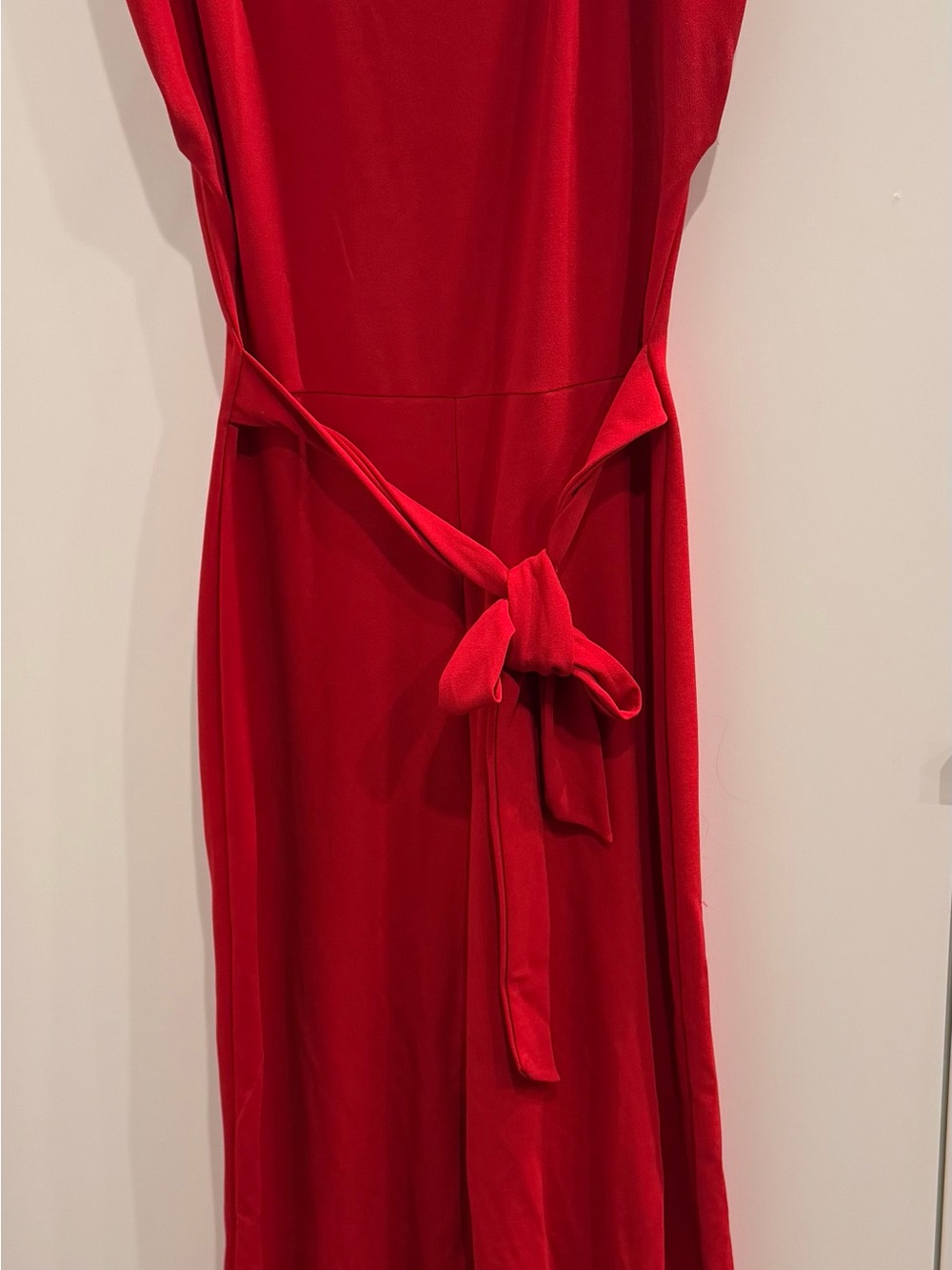 Fashion Nova Red Tie-Waist Romper